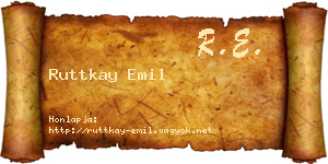 Ruttkay Emil névjegykártya
